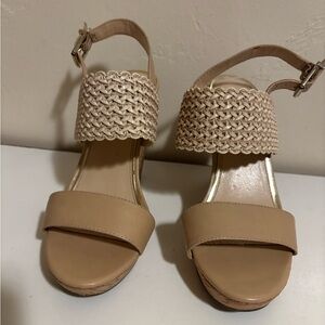 Jessica Simpson Tan Sandals with Woven Detail